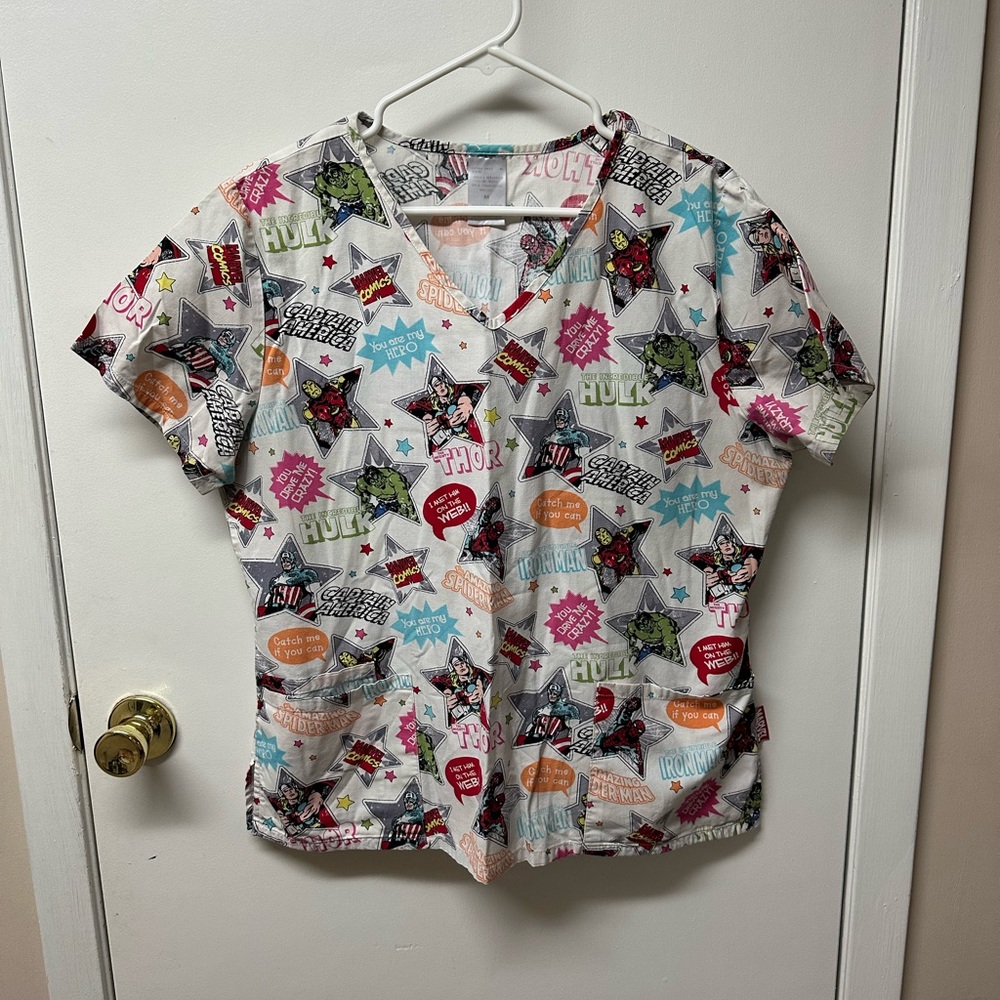 Women’s scrub top, excellent condition.